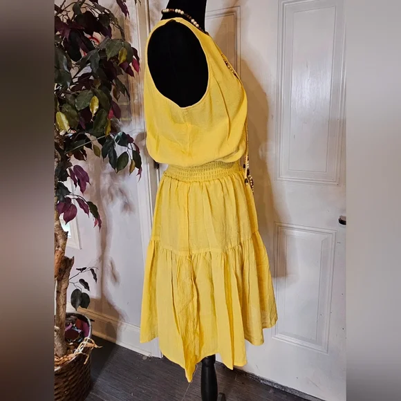 Sunny Yellow Tiered Mini Dress - Universal Thread Goods Co. (Size S) - Picture 6 of 13